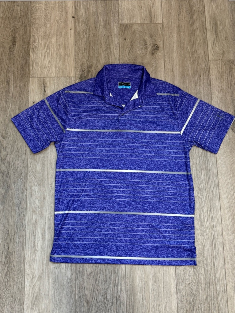 PGA TOUR - Men's Purple Striped Golf Polo - Size M
